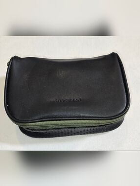 Cole Haan Perforated Leather Black Travel Toiletry Bag